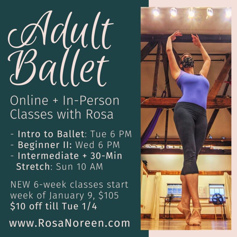 Beginner II Ballet (Wed 1/19, online OR in-person)