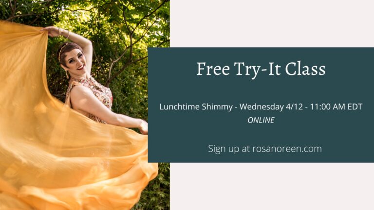 * FREE * online Lunchtime Shimmy class on 4/10