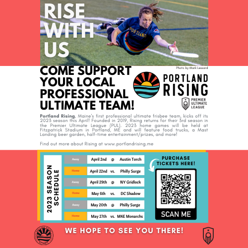 Portland Rising vs. DC Shadow — Professional Women’s/Non-binary Ultimate Frisbee