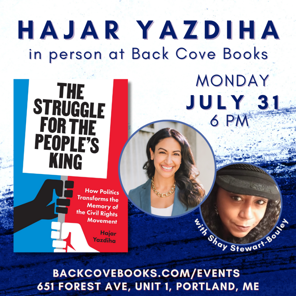 Hajar Yazdiha: in person at Back Cove Books