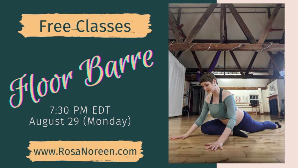 Try a Free Online Dance Class with Rosa – Floor Barre – 8/28