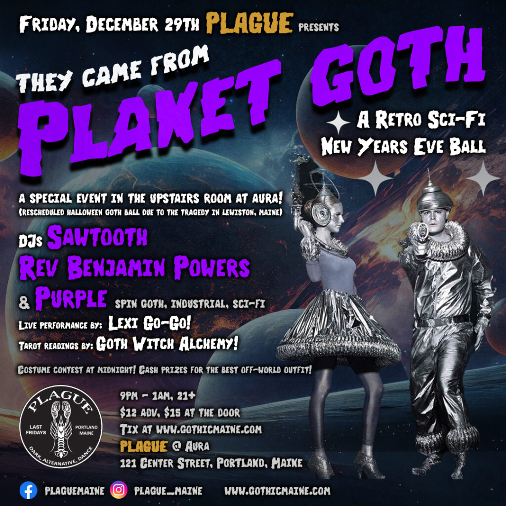They came from Planet Goth – A Retro Sci Fi New Years Eve Ball