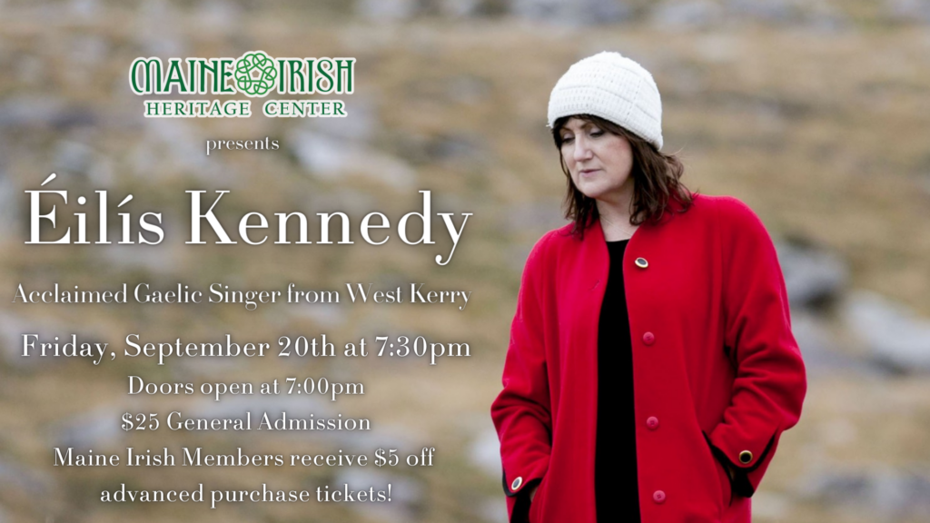 Maine Irish heritage Center Presents Éilís Kennedy