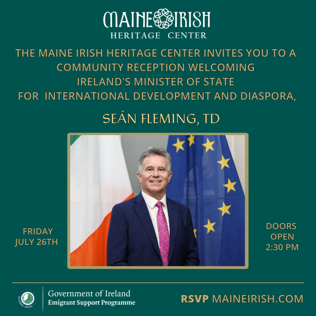 Community Reception Welcoming Ireland’s Minister of State for International Development and Diaspora, Seán Fleming, TD.