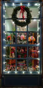 Downtown Portland 2021 holiday window contest Waterlily 2